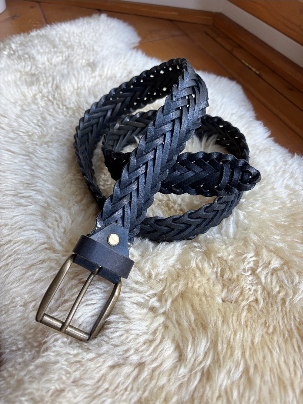 Italian Braided Leather Belt